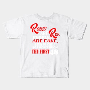 Roses Are Red People Are Fake Sarcastic Fun Quote Kids T-Shirt